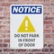 Signmission Do Not Park In Front Of Door OSHA Notice Sign, Plastic, 7in W x 10in L, 2PK OS-2PACK-NS-P-710-V-11329 - alternate 6